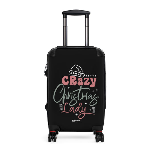 Christmas Season Crazy Christmas Lady Luggage Bag Rolling Suitcase Travel Accessories