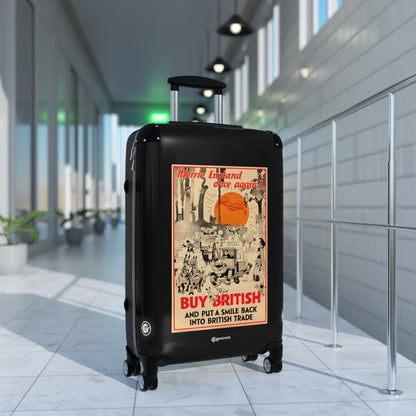 Merrie England once Again Buy British Vintage Posters Retro Ad Luggage Bag Rolling Suitcase Spinner