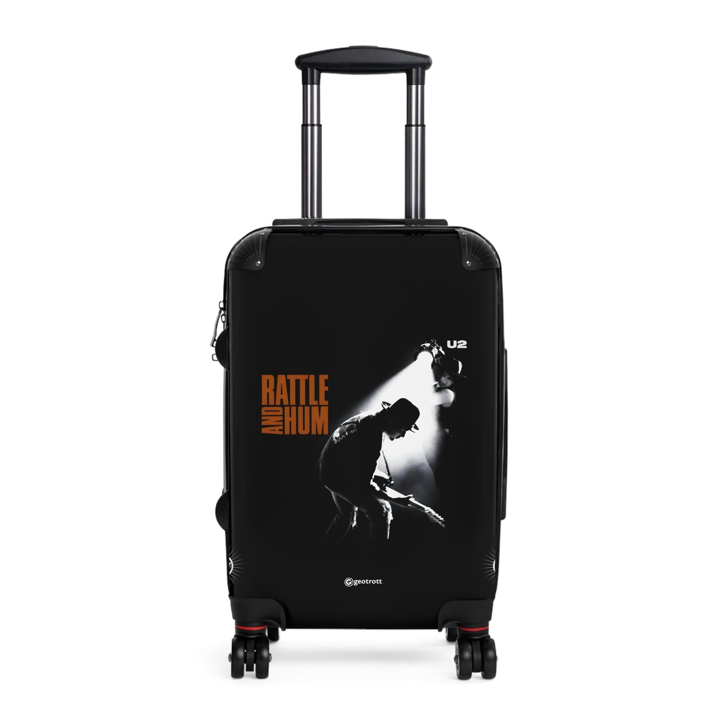 U2 Rathle and Hum Eighties Music Album Luggage Bag Rolling Suitcase Spinner