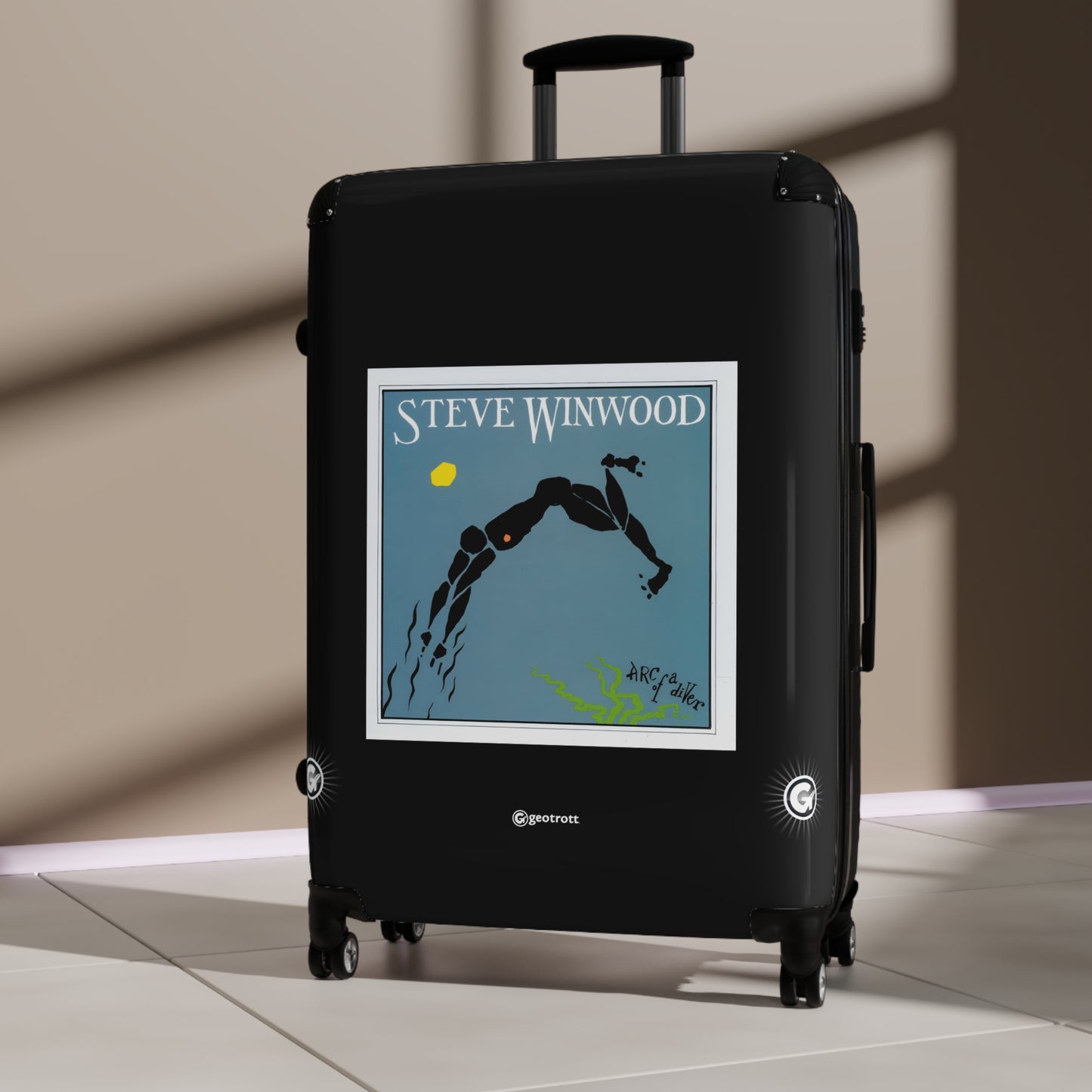 Steve Winwood Arc of a Diver Eighties Music Album Luggage Bag Rolling Suitcase Spinner