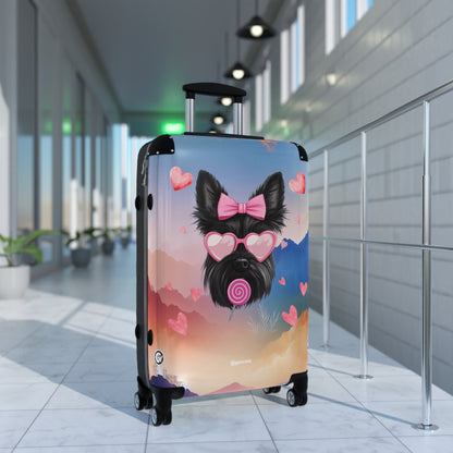 Sunset Chic Terrier Luggage Bag Rolling Suitcase Spinner