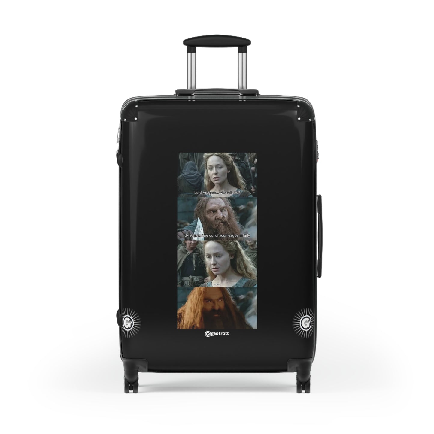 Glóin Éowyn Flirt Joke Lord Of The Rings MEME Funny Inspirational Luggage Bag Rolling Suitcase Travel Accessories