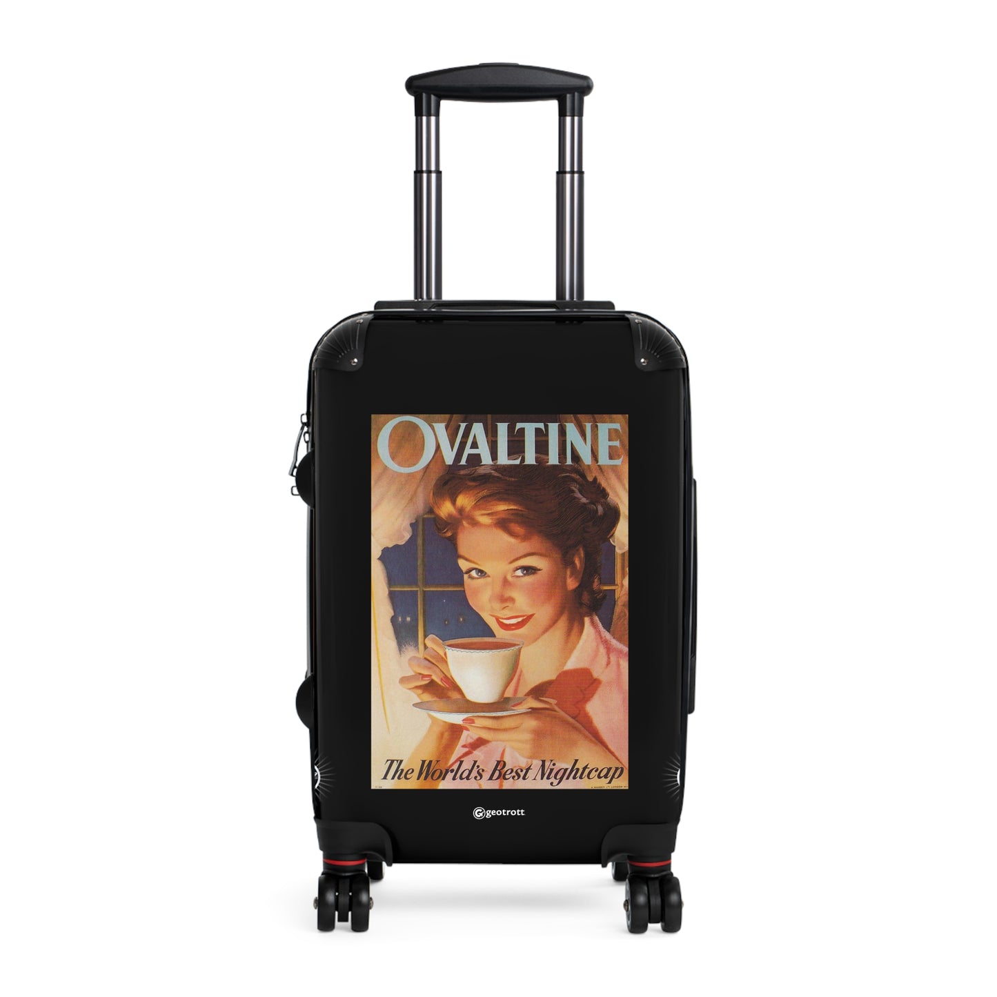 Ovaltine Cocoa The Worlds Best Nightcap Vintage Posters Retro Ad Luggage Bag Rolling Suitcase Spinner