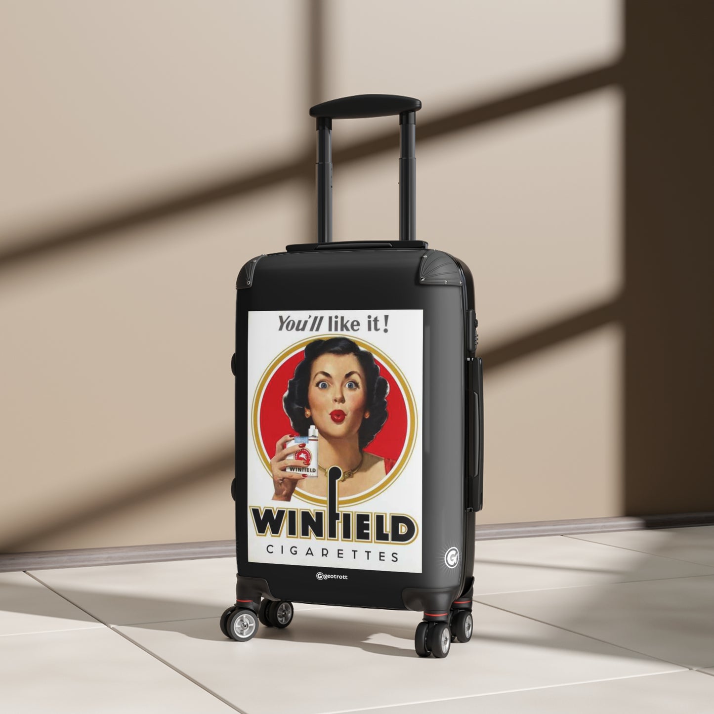 You'll like it Winfield Cigarette Vintage Posters Retro Ad Luggage Bag Rolling Suitcase Spinner