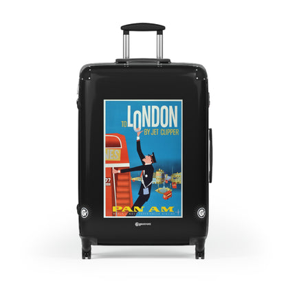 Pan Am To London by Jet Clipper Vintage Posters Retro Ad Luggage Bag Rolling Suitcase Spinner