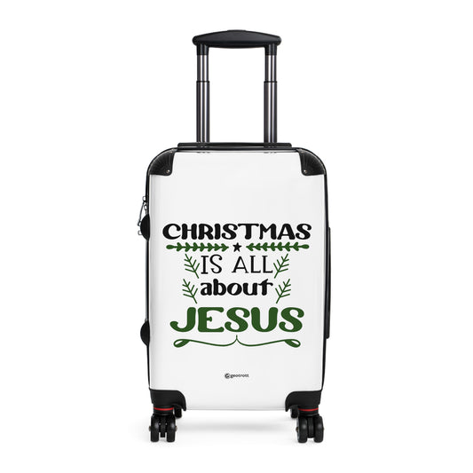 Christmas Season Is All About Jesus Luggage Bag Rolling Suitcase Spinner