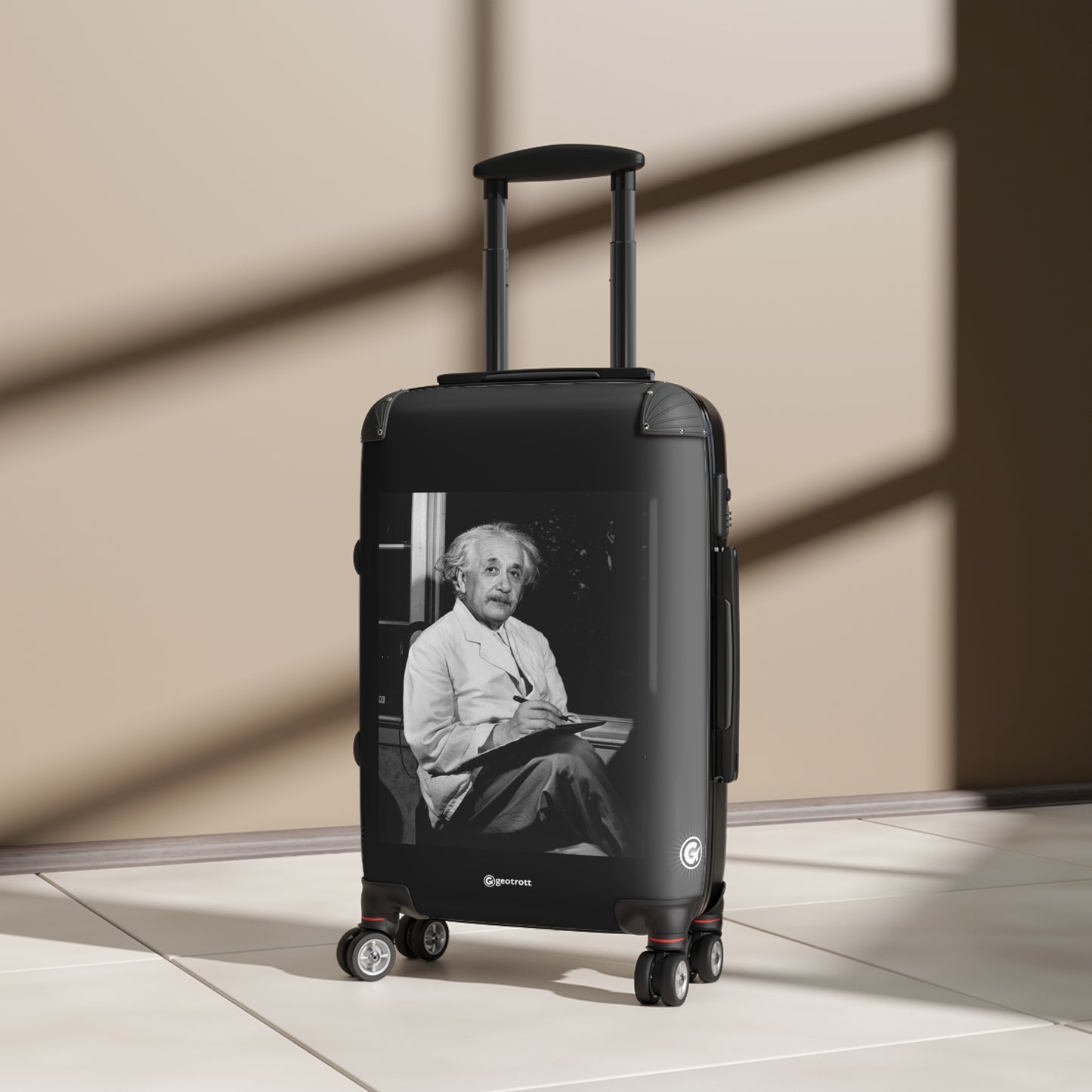 Albert Einstein two days before turning 65  20TH CENTURY Photos Luggage Bag Rolling Suitcase Spinner