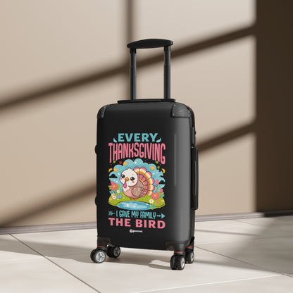 Every Thanksgiving I gave my Family the Bird Season Luggage Bag Rolling Suitcase Travel Accessories