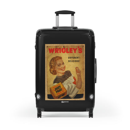 Wrigleys Juicy Fruit Chewing Gum Vintage Posters Retro Ad Luggage Bag Rolling Suitcase Spinner