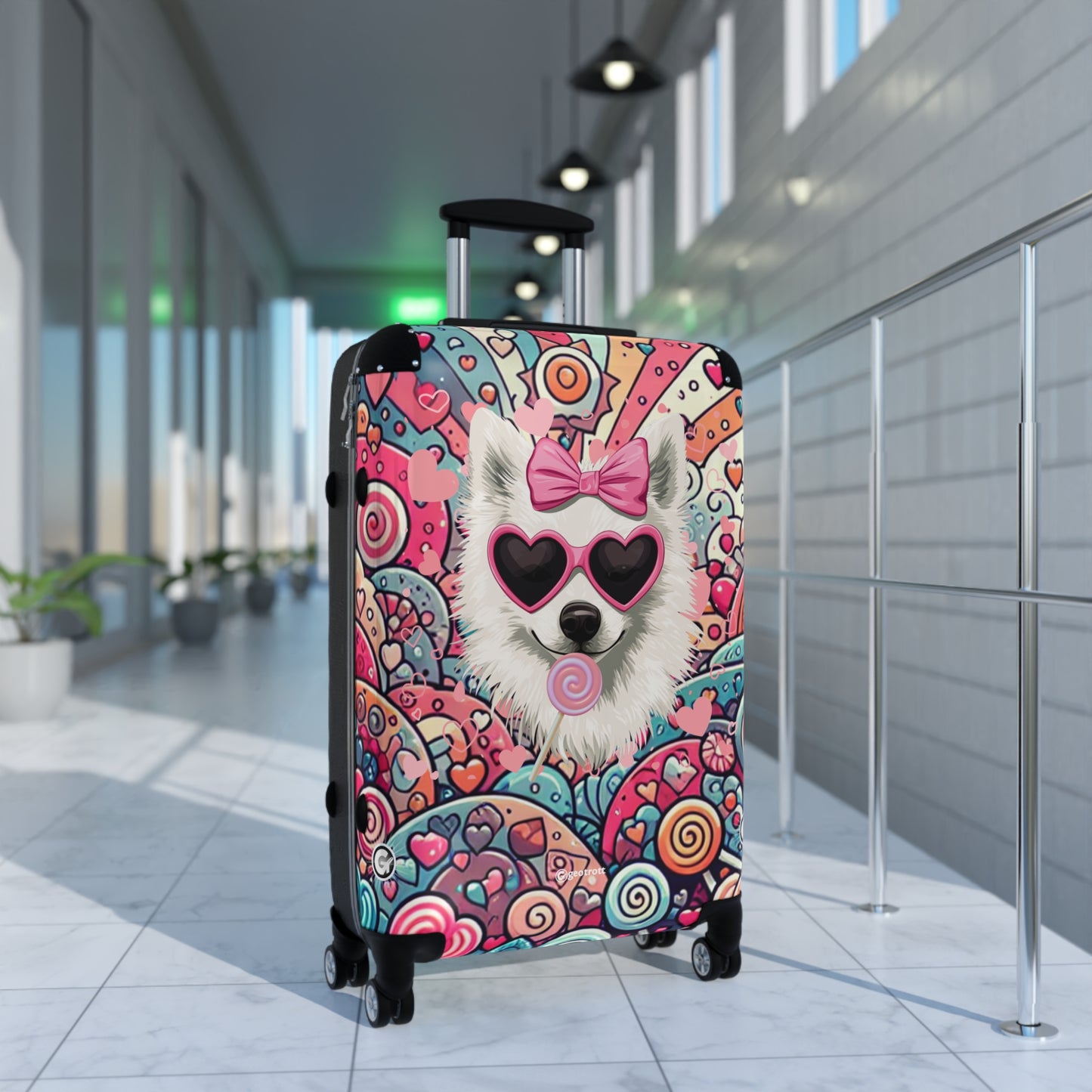 Candy Chihuahua Paws Adventure Luggage Bag Rolling Suitcase Spinner