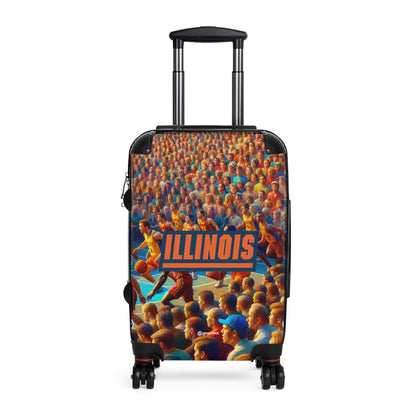 Illinois Fighting Illini men's Basketball Team Luggage Bag Rolling Suitcase Spinner