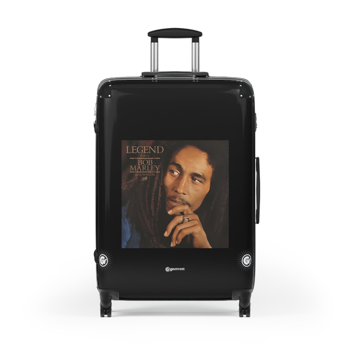 BobMarley Legend Eighties Music Album Luggage Bag Rolling Suitcase Spinner