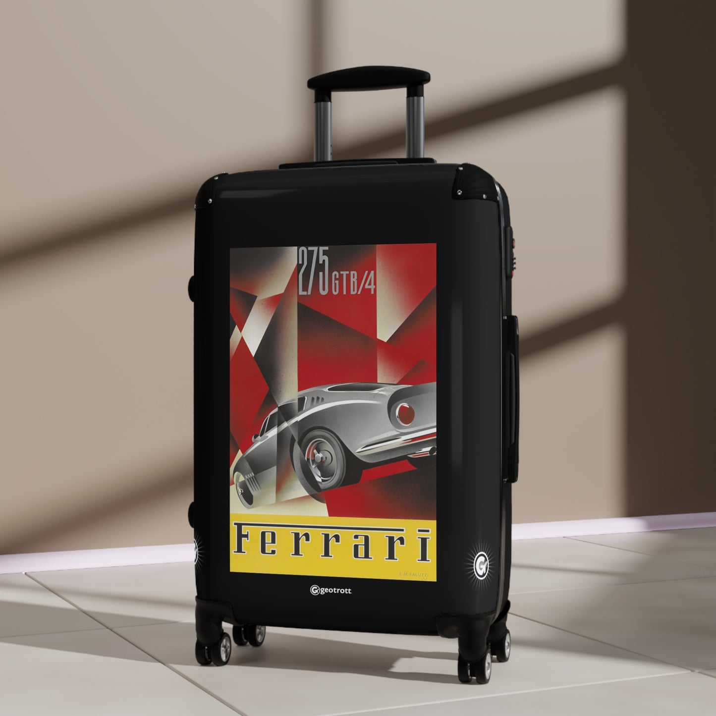 Ferrari 275 GTB4 Vintage Posters Retro Ad Luggage Bag Rolling Suitcase Spinner