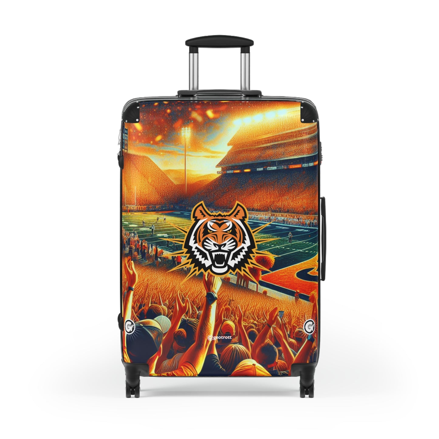 Idaho State College Bengals Football Luggage Bag Rolling Suitcase Spinner