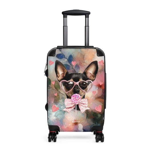 Lollipop Dreams Chihuahua Luggage Bag Rolling Suitcase Spinner