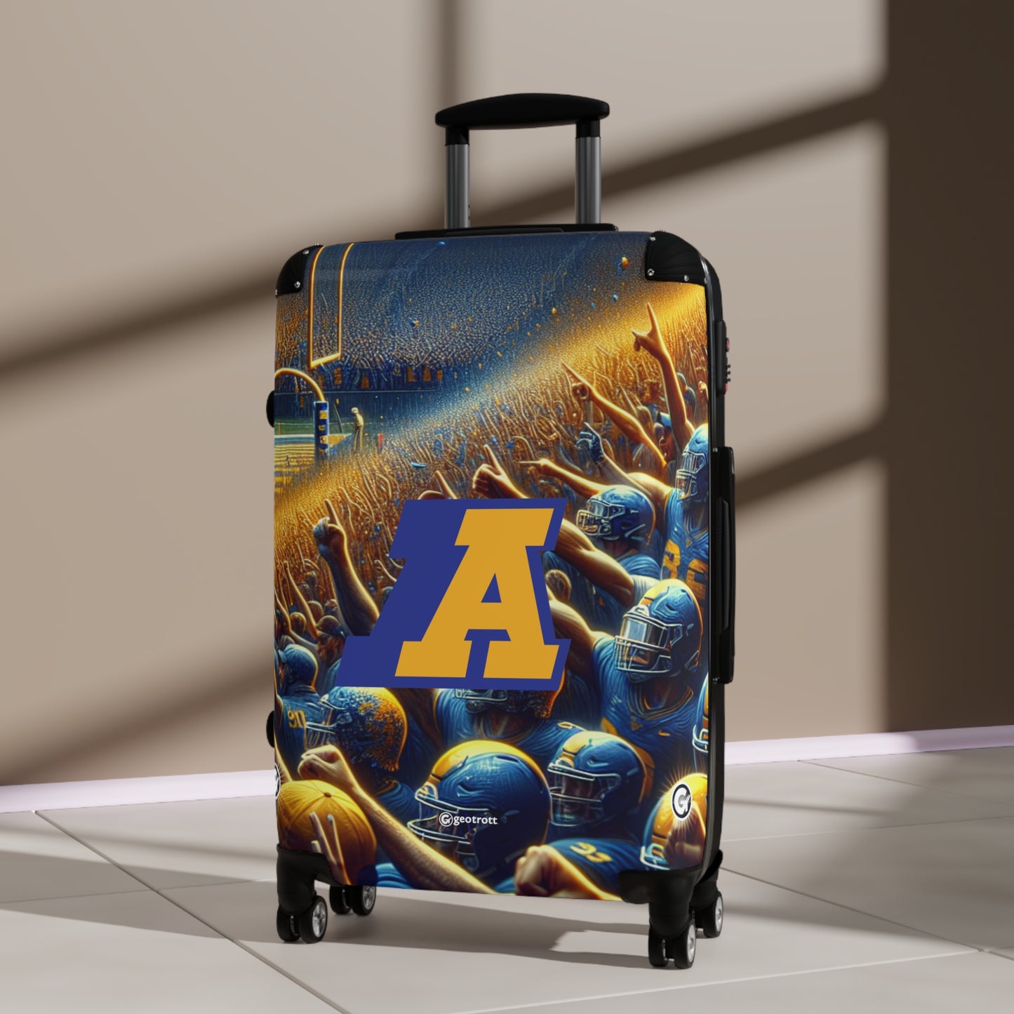 Akron OHIO Zips College Football Team Luggage Bag Rolling Suitcase Spinner