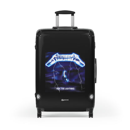 Metallica Ride the Lightning Eighties Music Album Luggage Bag Rolling Suitcase Spinner