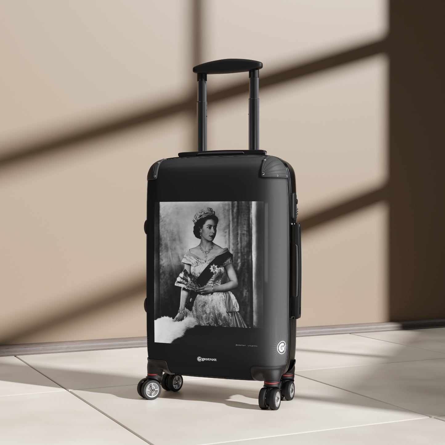 Queen Elizabeth II Of England 20TH CENTURY Photos Luggage Bag Rolling Suitcase Spinner