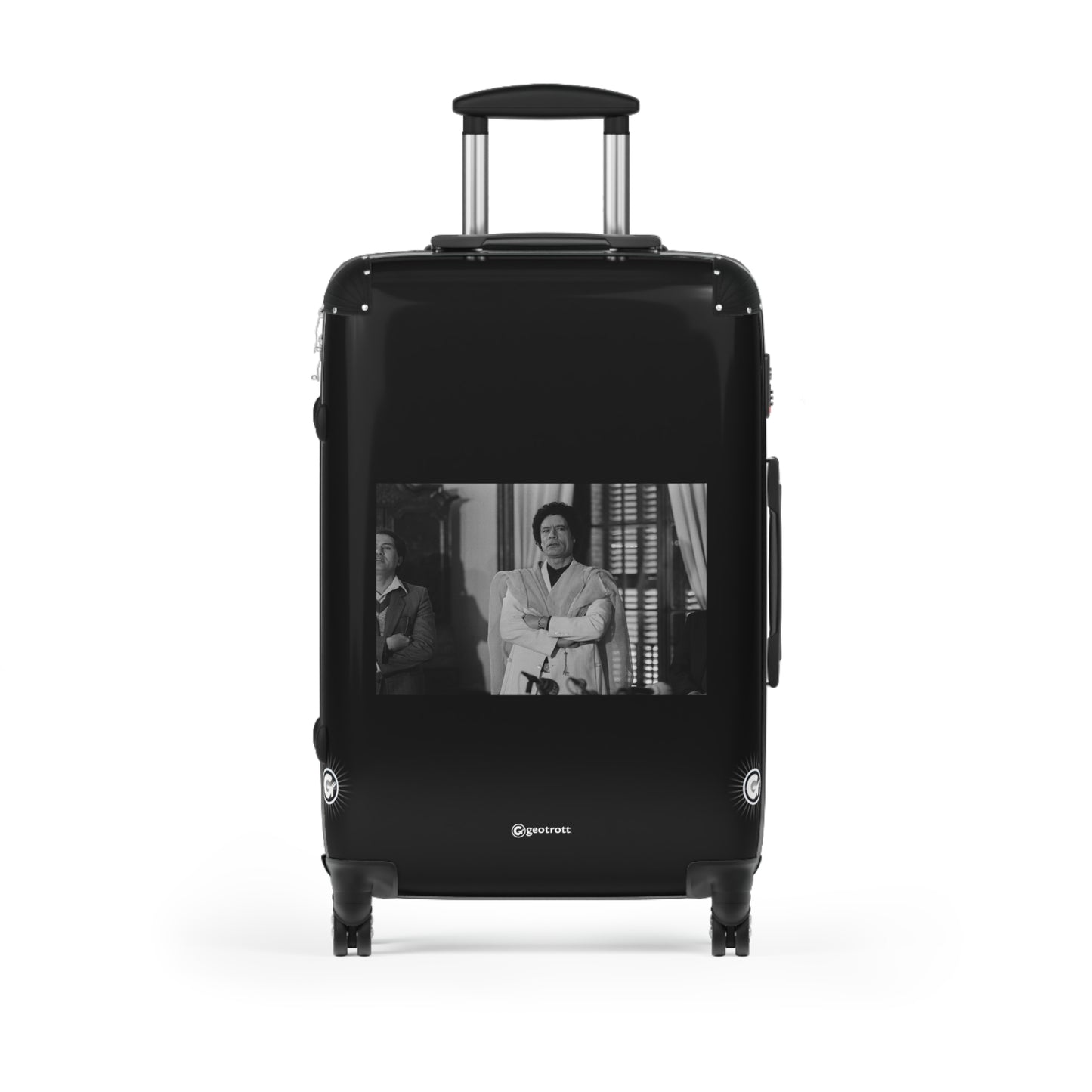 Moammar Khadafy Standing with His Arms Folded 20TH CENTURY Photos Luggage Bag Rolling Suitcase Spinner