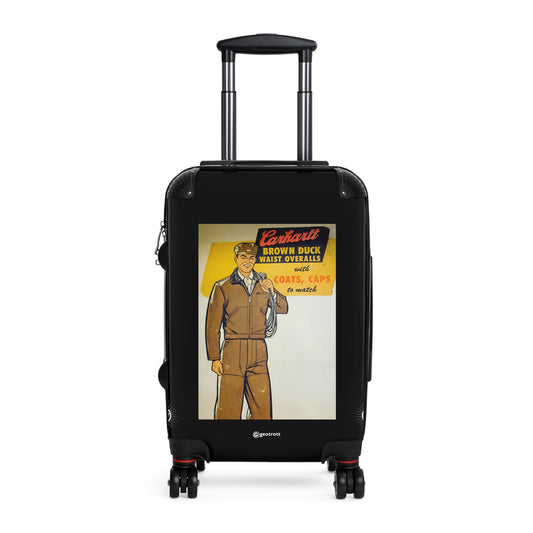 Brown Duck Waist Overalls Carhartt Vintage Posters Retro Ad Luggage Bag Rolling Suitcase Spinner