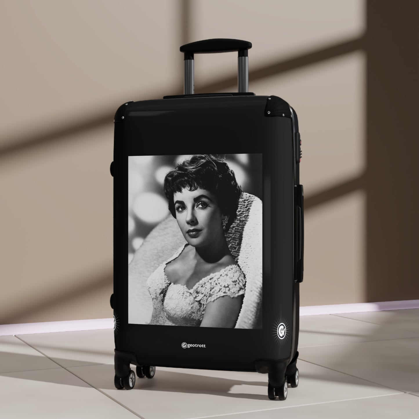 Dame Elizabeth Rosemond Taylor British and American Actress 20TH CENTURY Photos Luggage Bag Rolling Suitcase Spinner