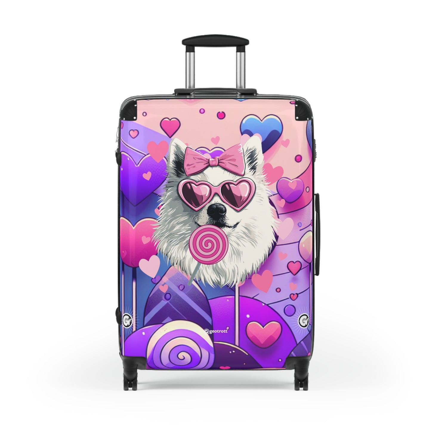 Puppy Love Delight Luggage Bag Rolling Suitcase Spinner