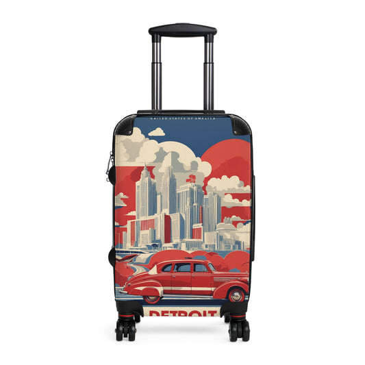 Detroit Dreaming: Vintage Travel Poster Art, Classic Car And Skyline Americana Vintage Travel Poster