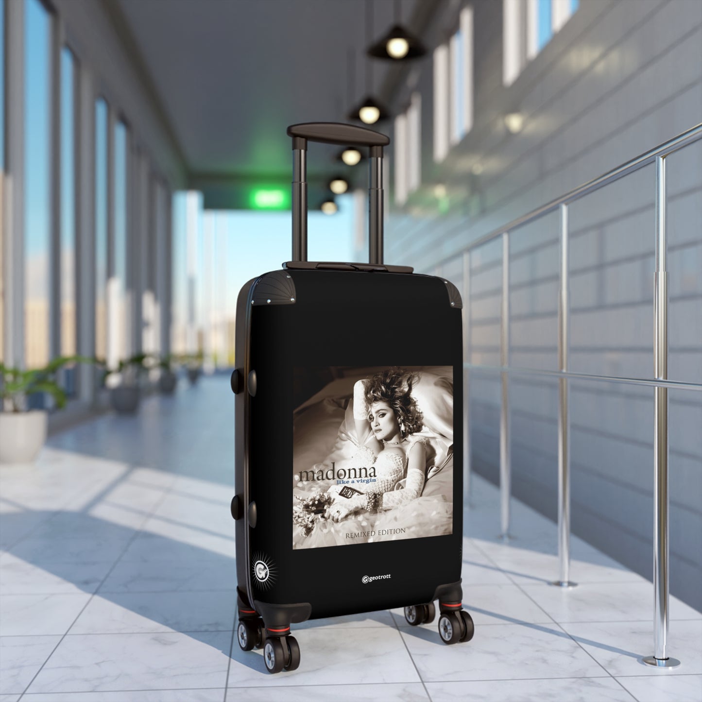 Madonna Like a Virgin Eighties Music Album Luggage Bag Rolling Suitcase Spinner