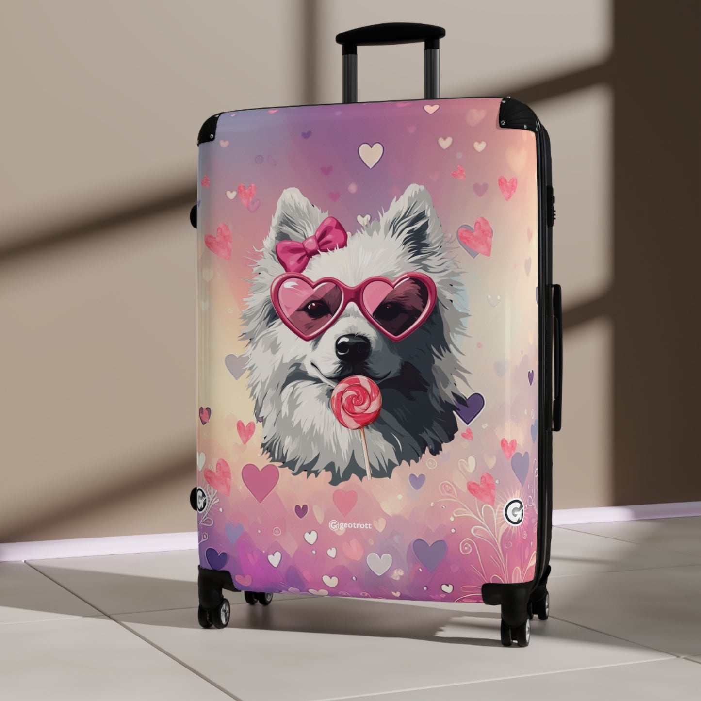 Sweet & Stylish: The Ultimate Pup Lover’s Statement Luggage Bag Rolling Suitcase Spinner