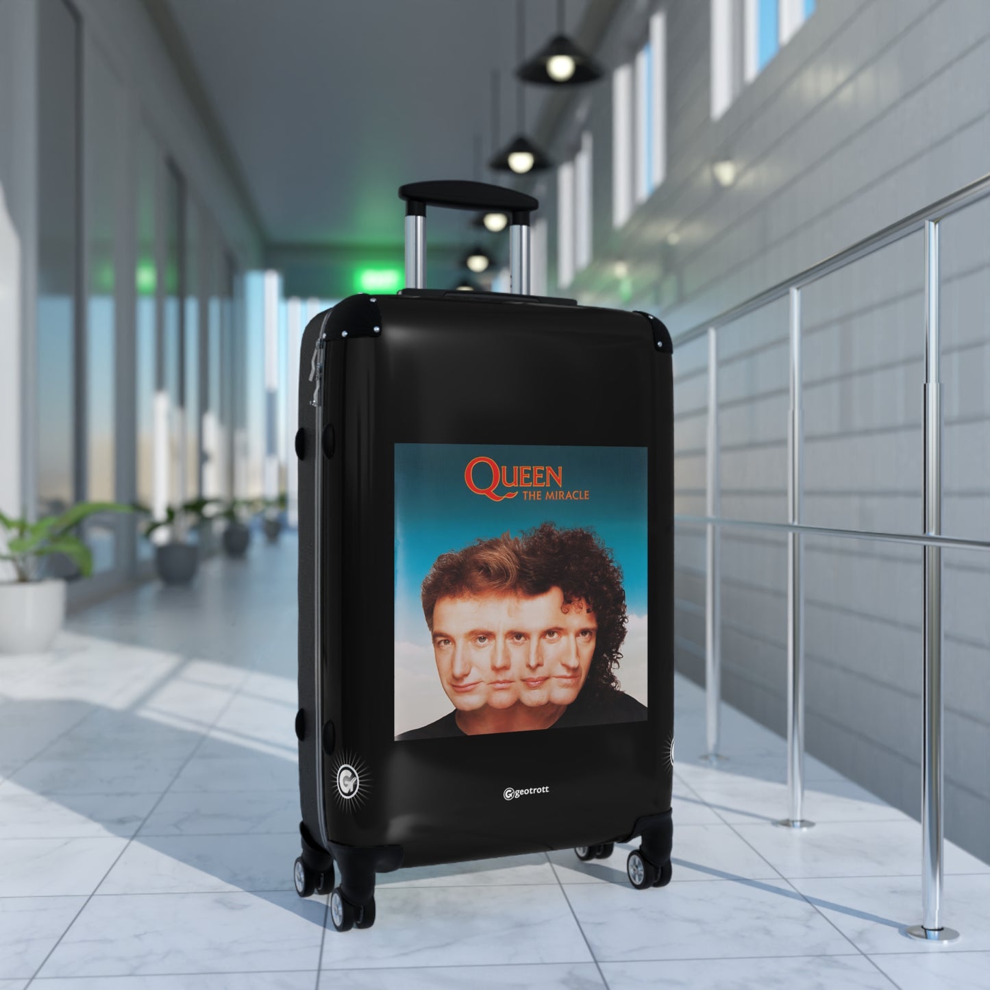 The Miracle Queen Eighties Music Album Luggage Bag Rolling Suitcase Spinner