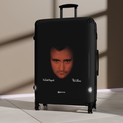 Phil Collins No Jacket Required Eighties Music Album Luggage Bag Rolling Suitcase Spinner