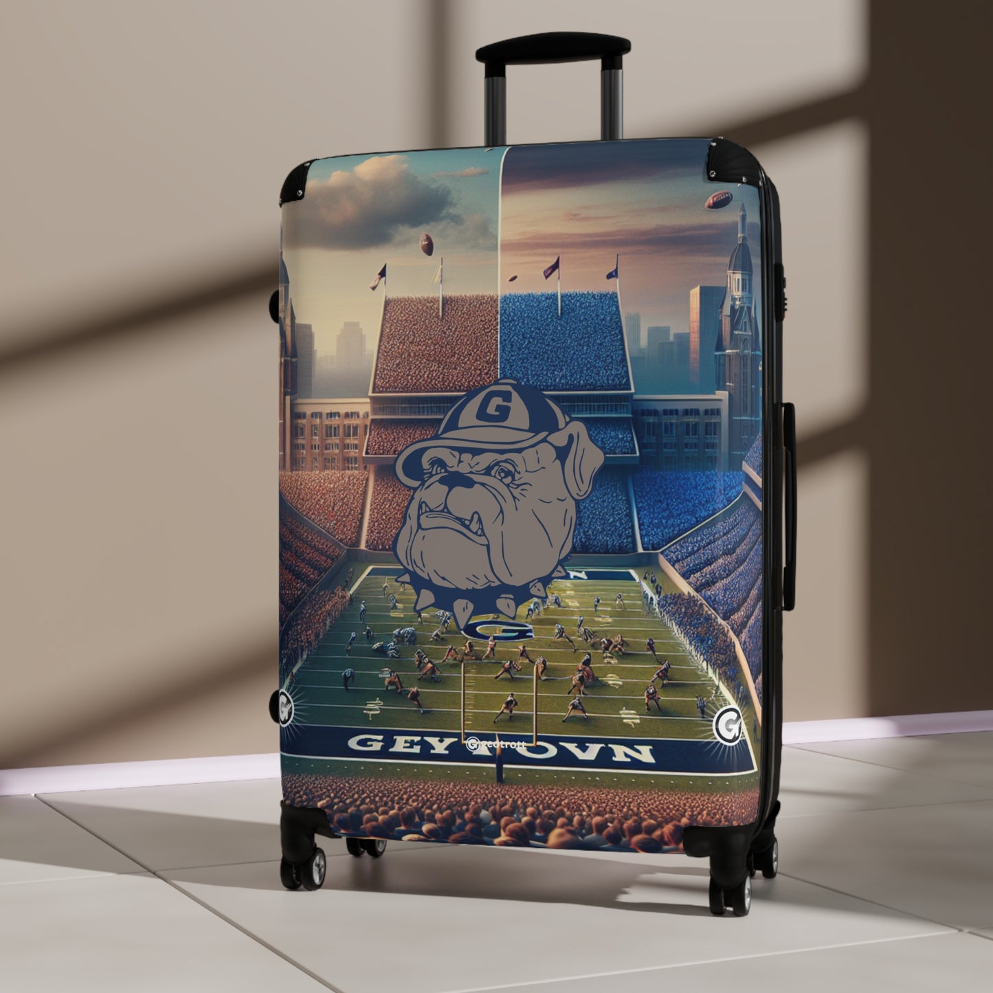 Georgetown Hoyas Football COLLEGE Team Luggage Bag Rolling Suitcase Travel Accessories