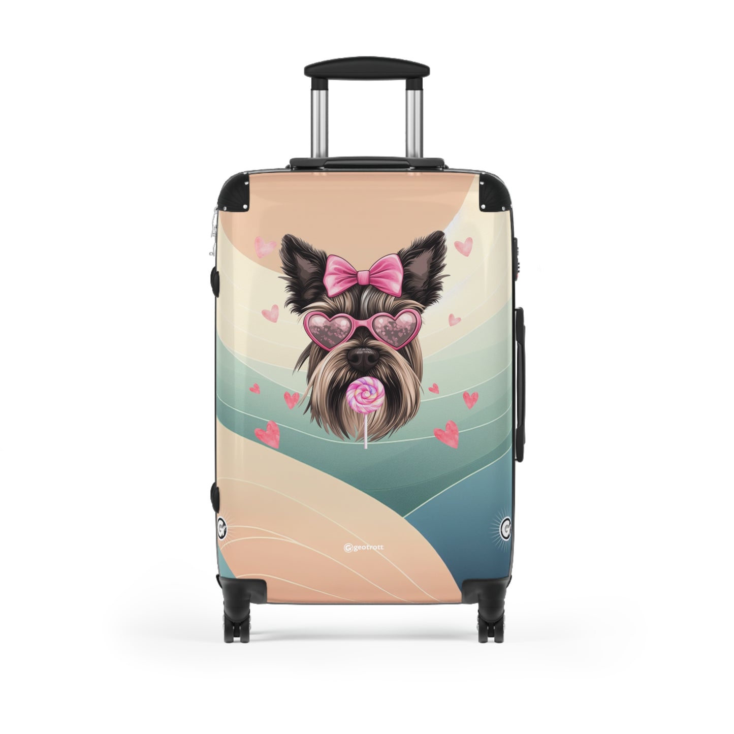 Glamorous Yorkshire Terrier Pup Elegance Luggage Bag Rolling Suitcase Spinner