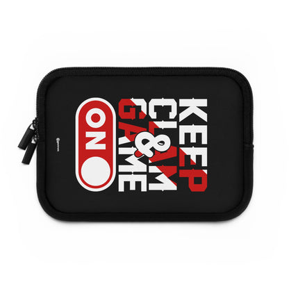 Funda para portátil ligera y suave de neopreno con el logo de Keep Calm Game ON Gamer Gaming