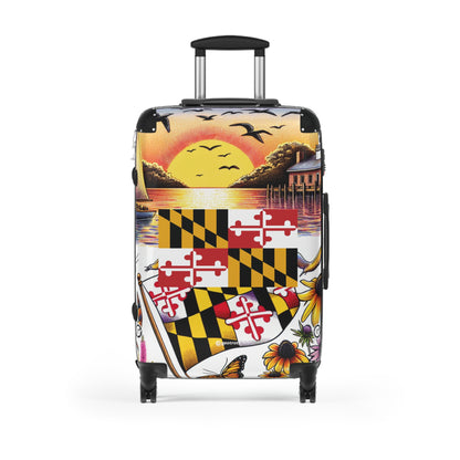 Maryland USA STATE FLAGS Luggage Bag Rolling Suitcase Travel Accessories