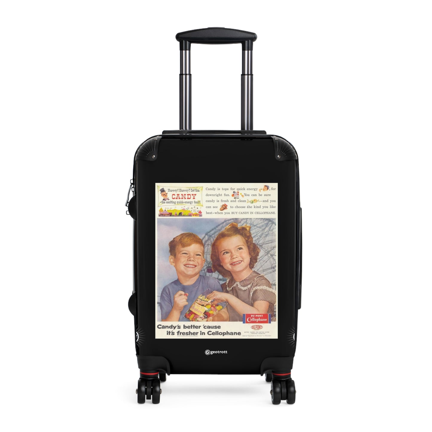 Dupont Cellophane Candy Vintage Posters Retro Ad Luggage Bag Rolling Suitcase Spinner