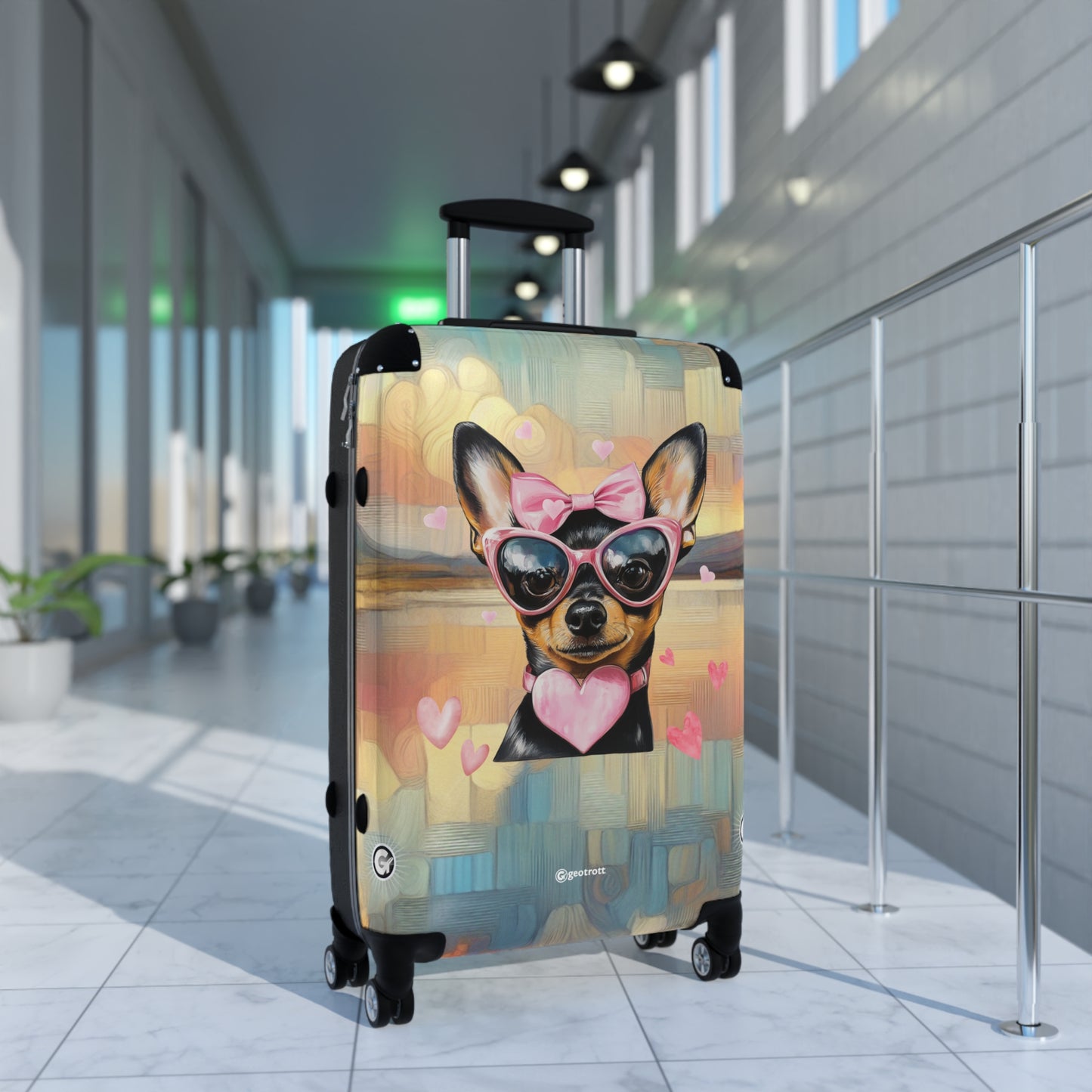 Sweetheart Chihuahua Bliss Luggage Bag Rolling Suitcase Spinner