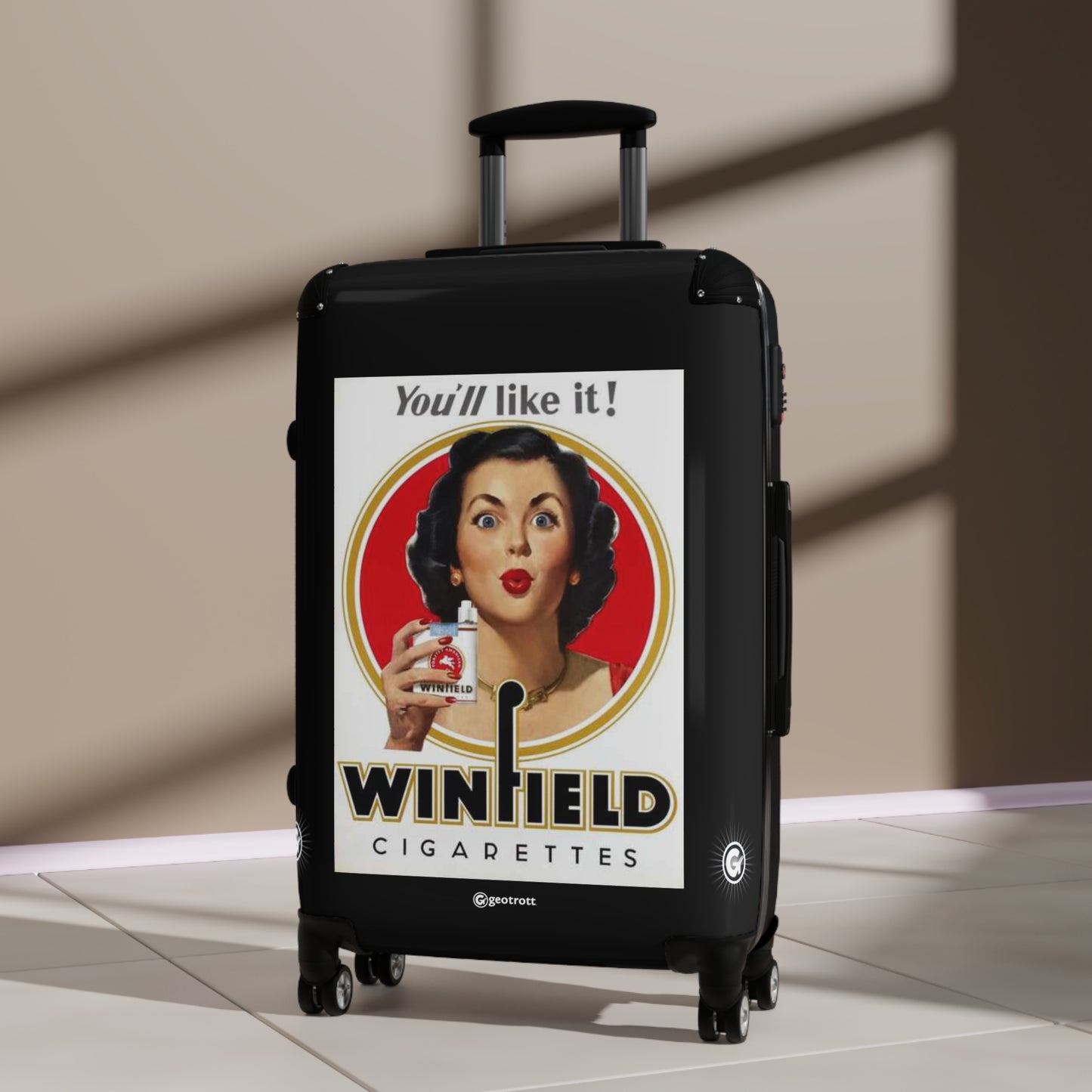 You'll like it Winfield Cigarette Vintage Posters Retro Ad Luggage Bag Rolling Suitcase Spinner