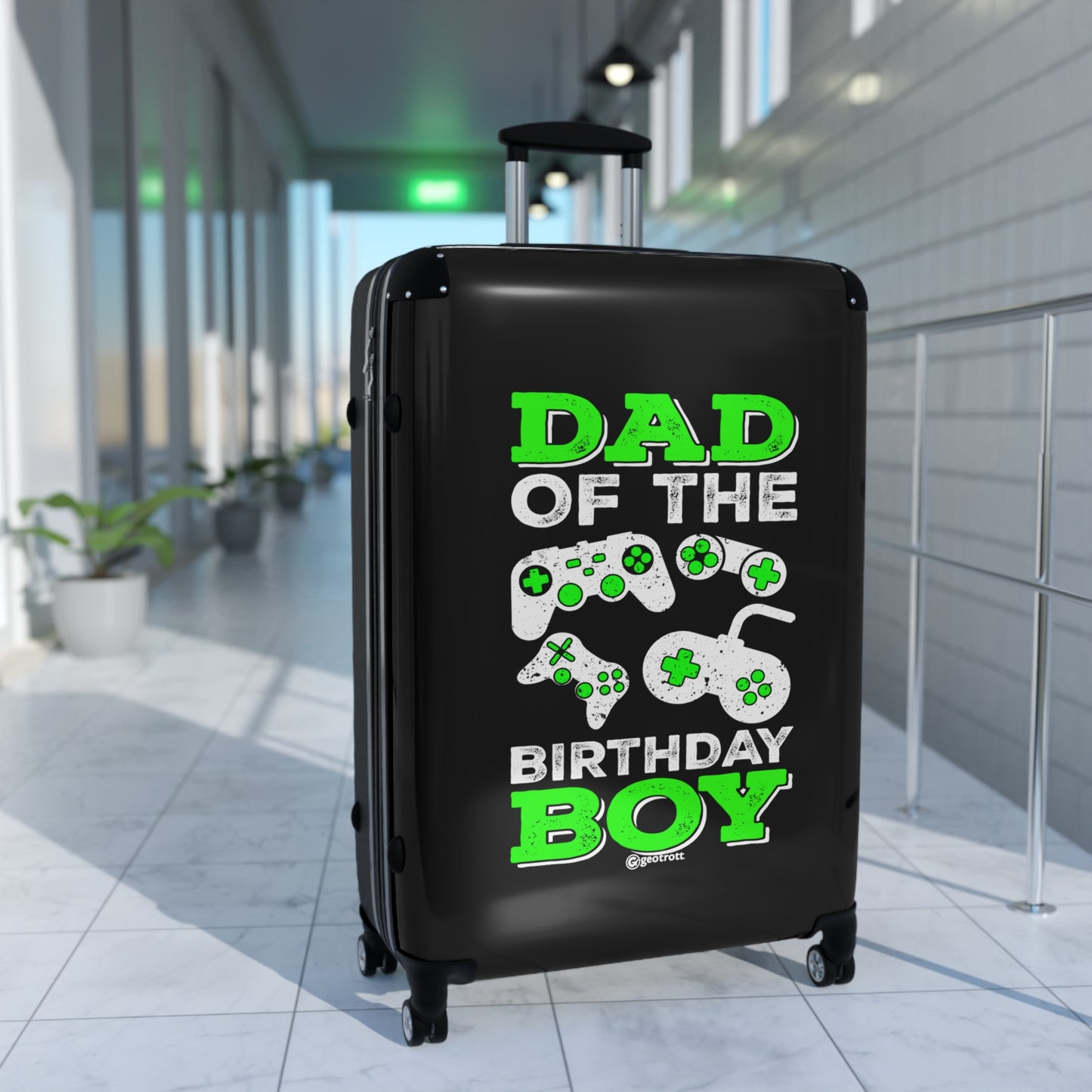 Dad of the Birthday Boy Gamer Gaming Suitcase-Suitcase-Geotrott