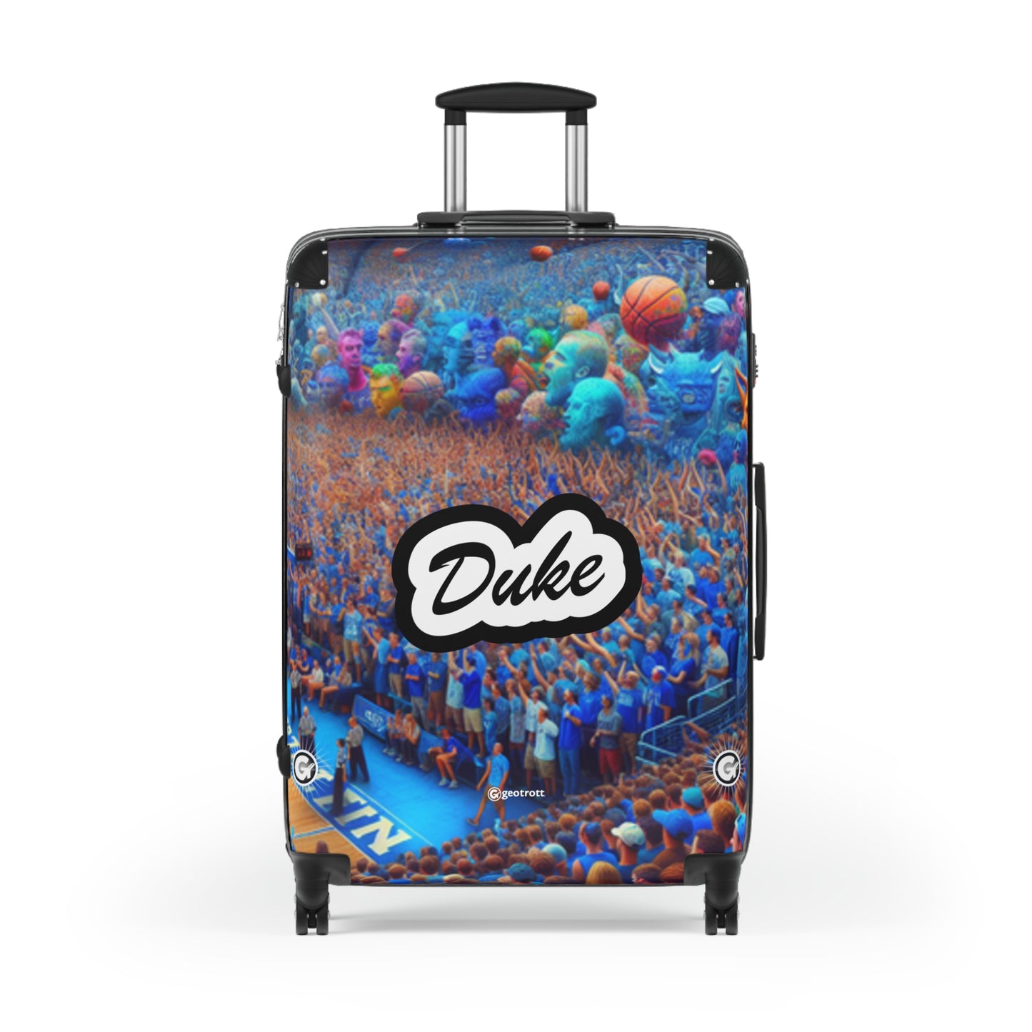 The Duke University Blue Devils Mens Basketball NCAA Team Luggage Bag Rolling Suitcase Spinner