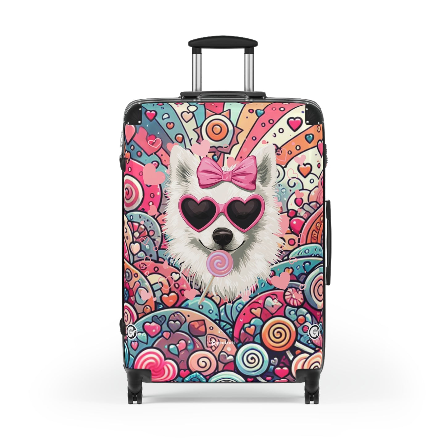 Candy Chihuahua Paws Adventure Luggage Bag Rolling Suitcase Spinner