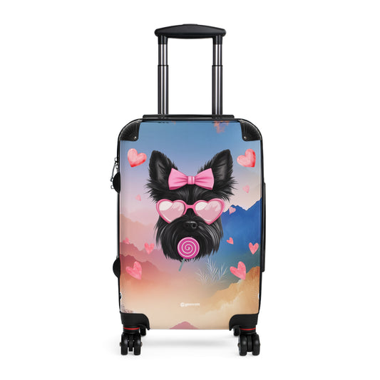 Sunset Chic Terrier Luggage Bag Rolling Suitcase Spinner