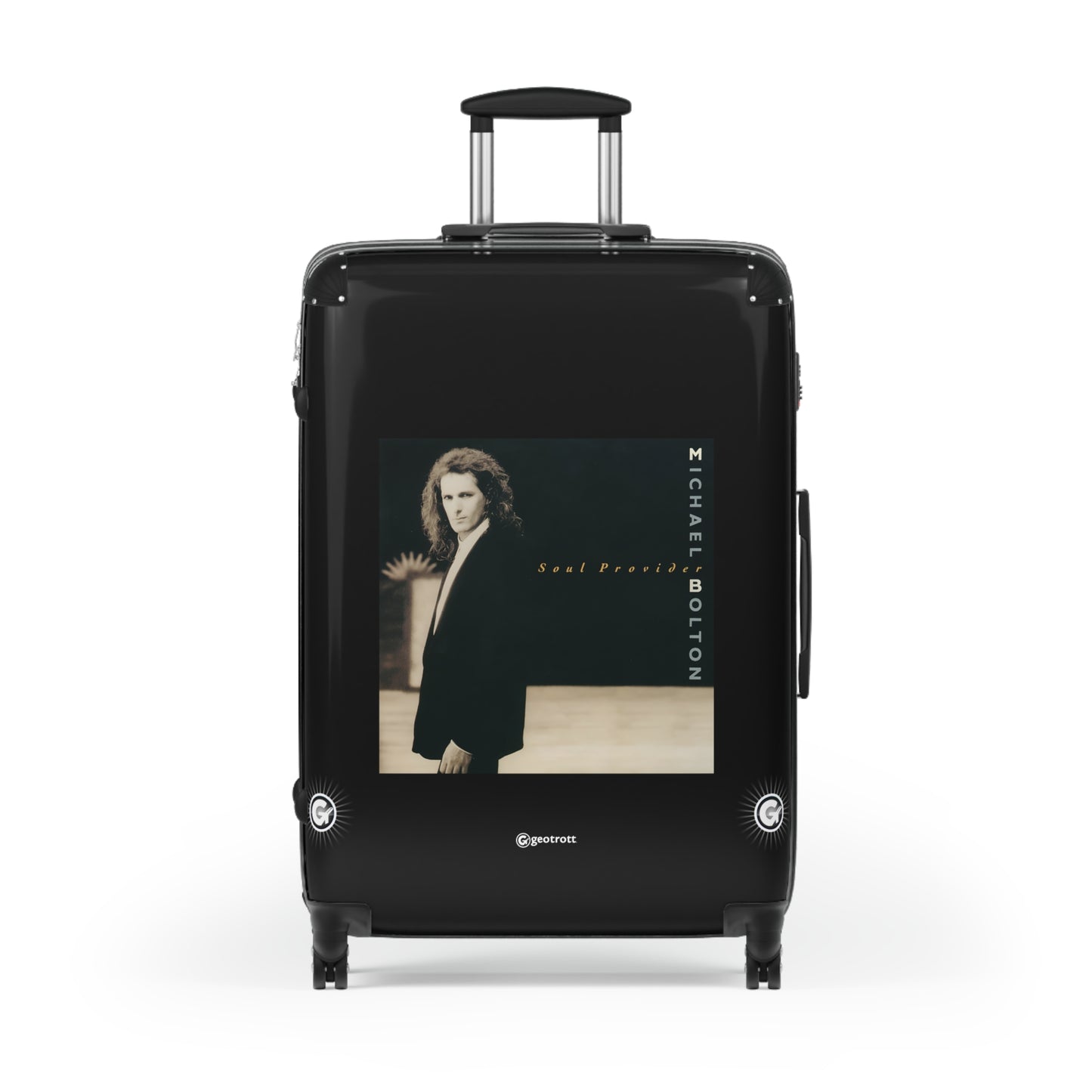 Michael Bolton Soul Provider Eighties Music Album Luggage Bag Rolling Suitcase Spinner