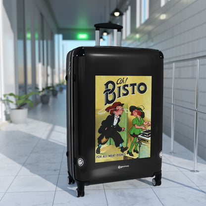 Ah Bisto For All Meat Dishes Vintage Posters Retro Ad Luggage Bag Rolling Suitcase Spinner