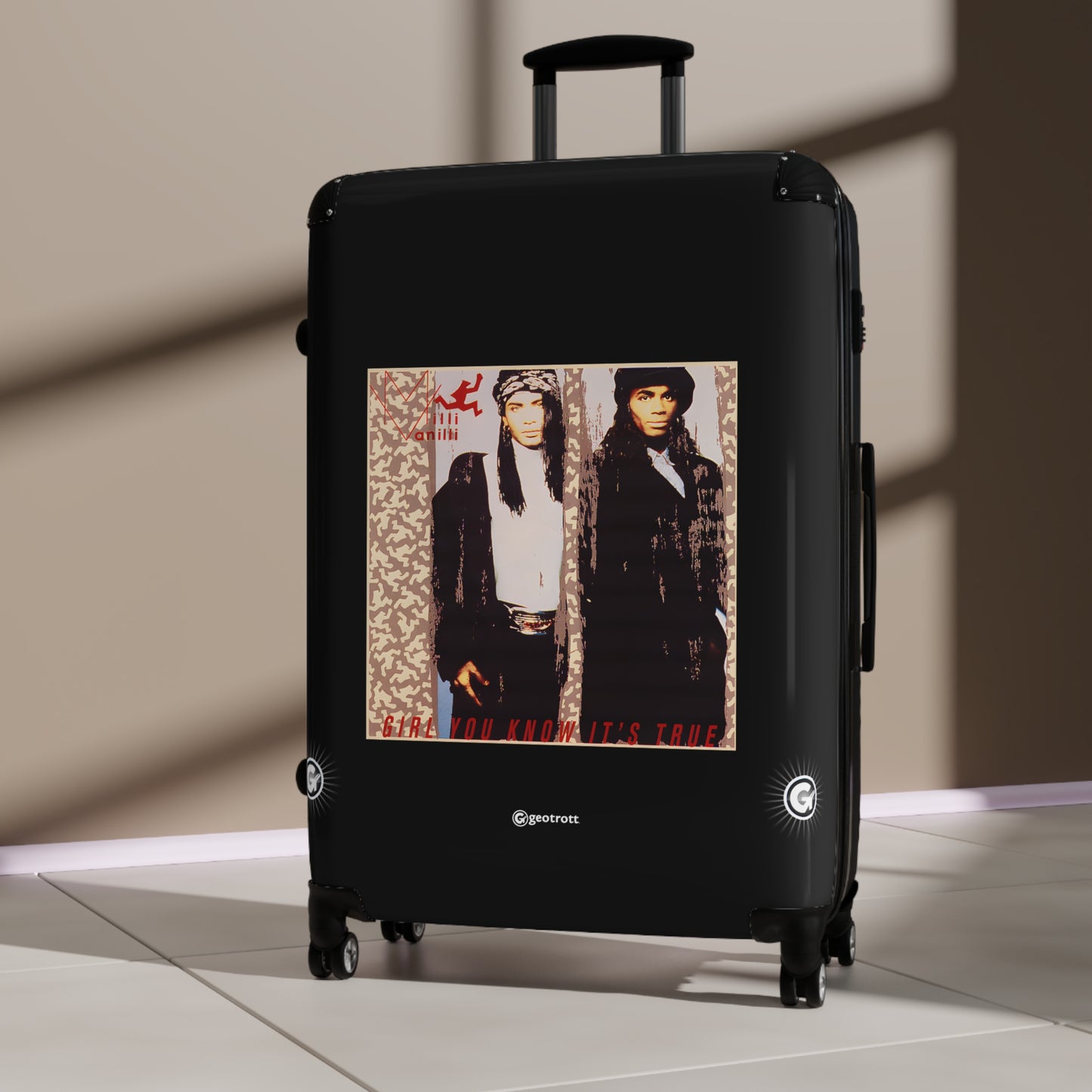 Milli Vanilli Girl you know its True Eighties Music Album Luggage Bag Rolling Suitcase Spinner