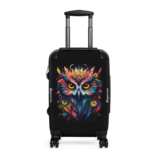 THE t shirt design a colorful owl with big eyes on blac cfcb96f0 0556 4001 8269 12eadf2a015e 1