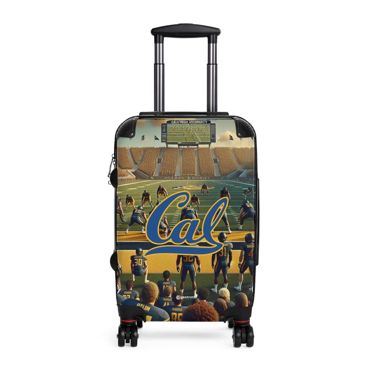 California University Golden Bears Football Team Luggage Bag Rolling Suitcase Spinner