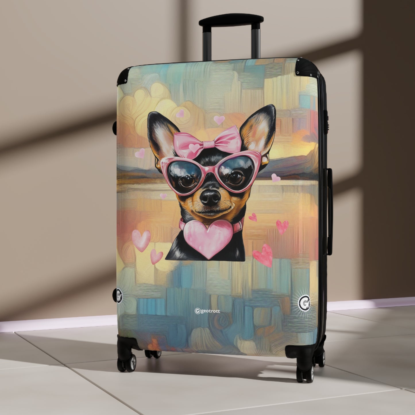 Sweetheart Chihuahua Bliss Luggage Bag Rolling Suitcase Spinner