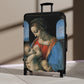 Getrott The Madonna Litta by Leonardo Da Vinci Black Cabin Suitcase Inner Pockets Extended Storage Adjustable Telescopic Handle Inner Pockets Double wheeled Polycarbonate Hard-shell Built-in Lock