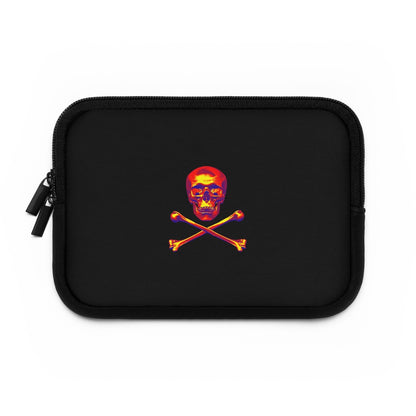 Getrott Blue Red Yellow Skull and Bones Black Laptop Sleeve-Laptop Sleeve-Geotrott